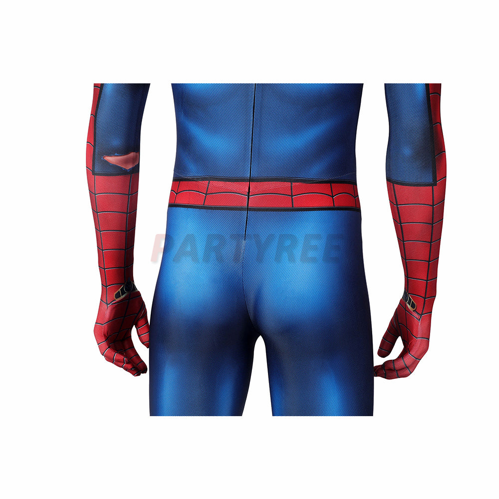 Avenger Spiderman PS5 Cosplay Costumes Battle Damaged Edition Jumpsuit