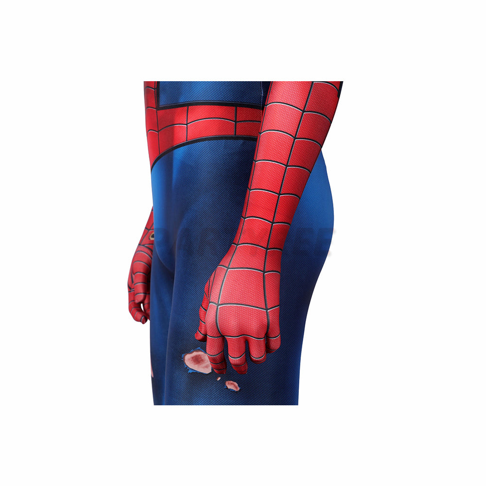 Avenger Spiderman PS5 Cosplay Costumes Battle Damaged Edition Jumpsuit