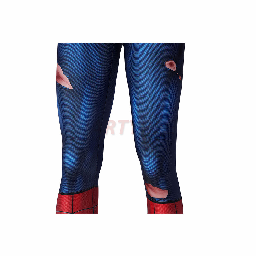 Avenger Spiderman PS5 Cosplay Costumes Battle Damaged Edition Jumpsuit