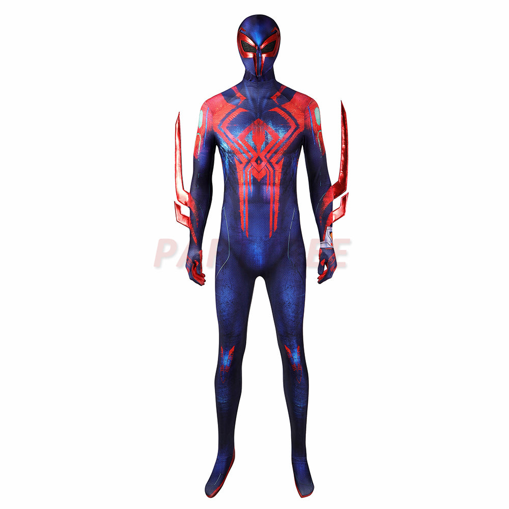 Spiderman 2099 Miguel O'Hara Cosplay Costume Across The Spider-Verse Jumpsuit