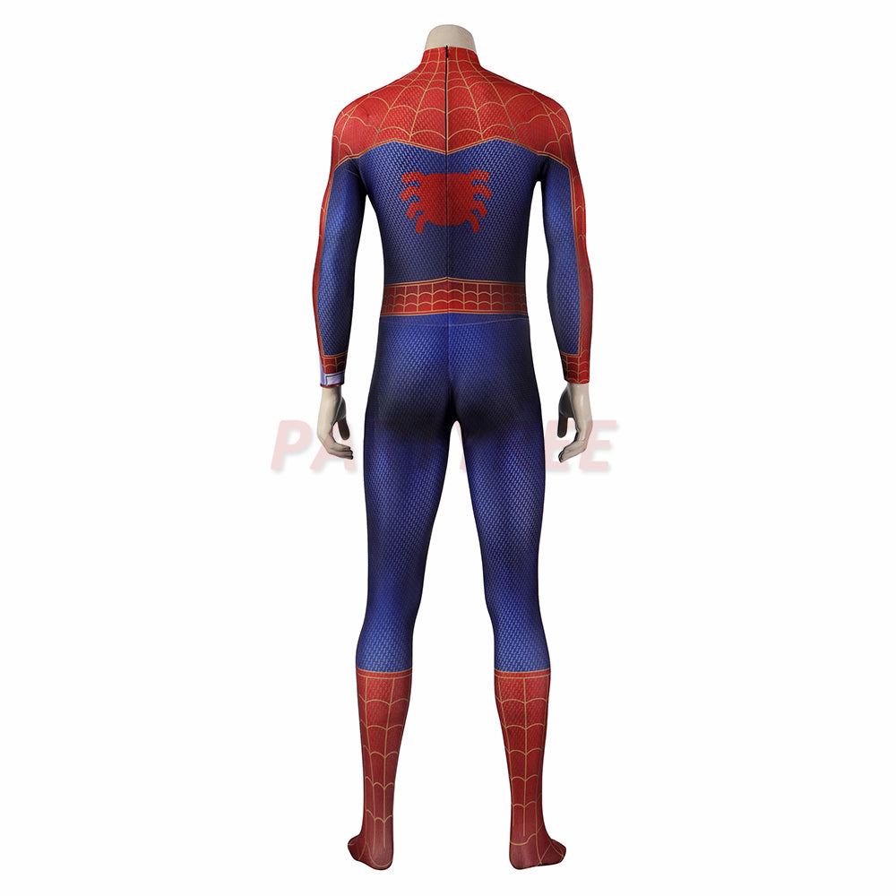 Spider-Man Across The Spider-Verse Peter Parker Cosplay Jumpsuit With Long Coat