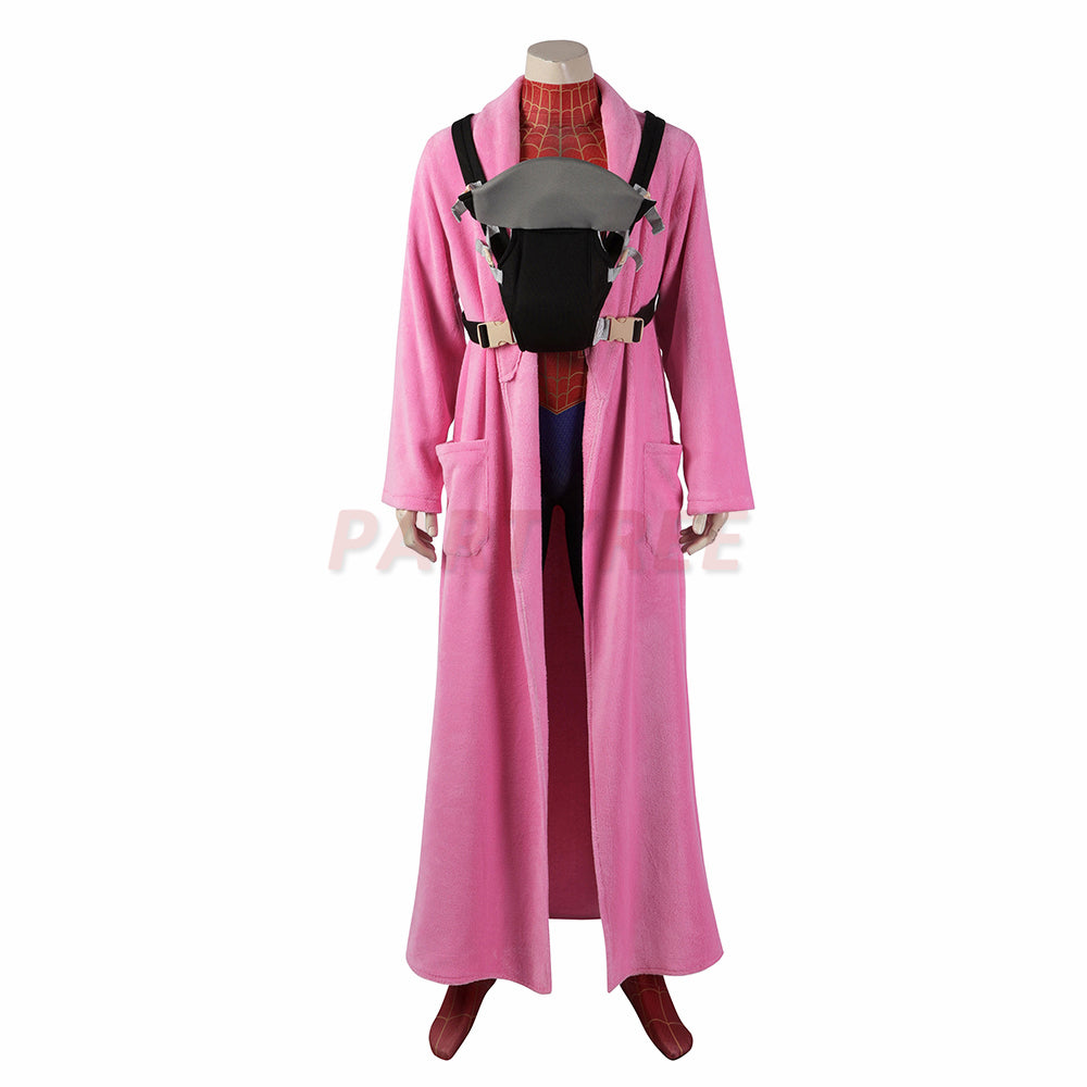 Spider-Man Across The Spider-Verse Peter Parker Cosplay Jumpsuit With Long Coat