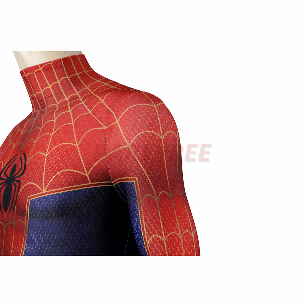 Spider-Man Across The Spider-Verse Peter Parker Cosplay Jumpsuit With Long Coat