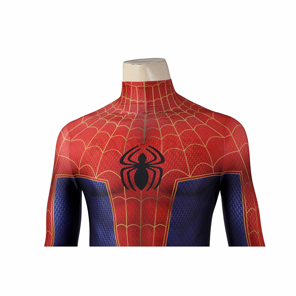 Spider-Man Across The Spider-Verse Peter Parker Cosplay Jumpsuit With Long Coat