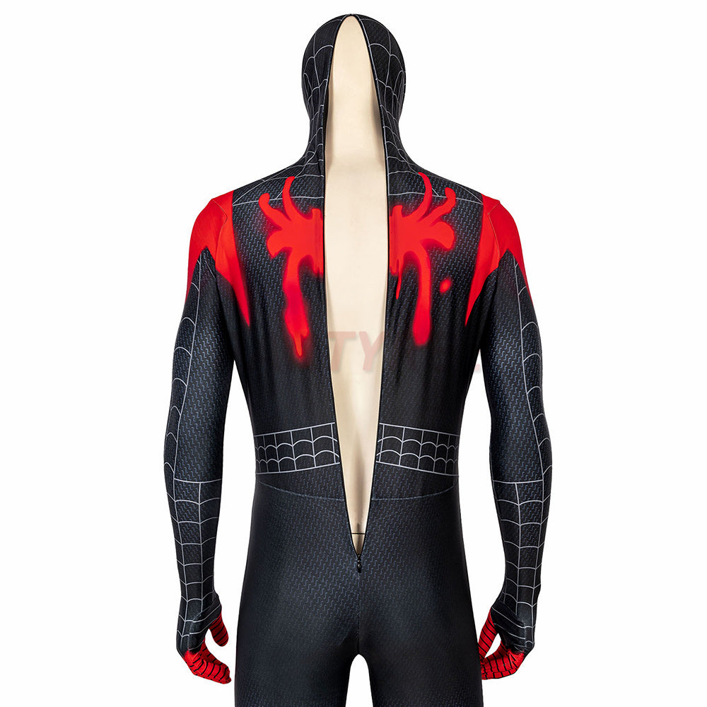 Spiderman Into the Spider-Verse Miles Morales Cosplay Jumpsuit with Coat
