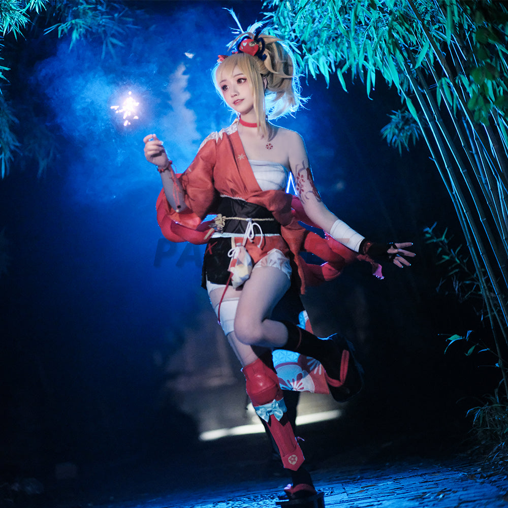 Genshin Impact Yoimiya Cosplay Costumes