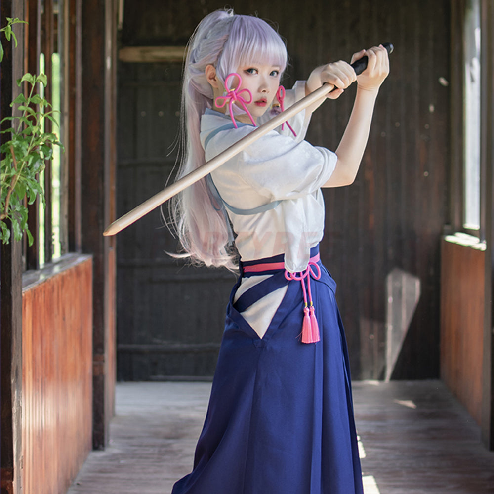 Genshin Impact Kamisato Ayaka Cosplay Costumes Kendo Suit