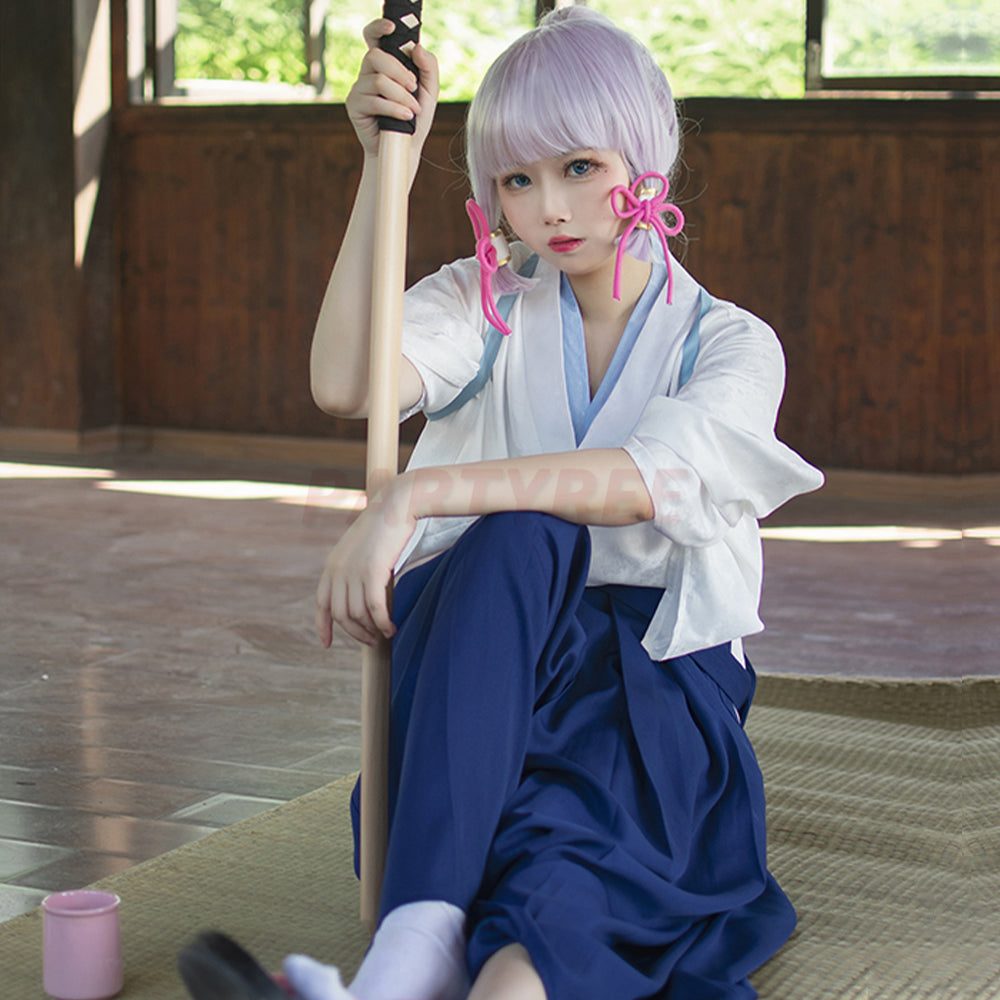 Genshin Impact Kamisato Ayaka Cosplay Costumes Kendo Suit